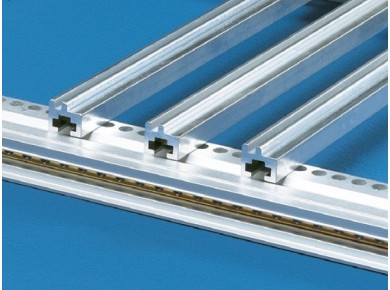 Aluminium guide rail for use with end piece 160mm PCB depth (pk 10)